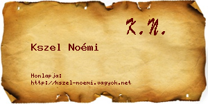 Kszel Noémi névjegykártya